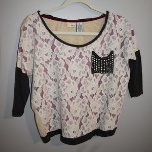 👛CROPPED LACE 3/4 SLEEVE👛